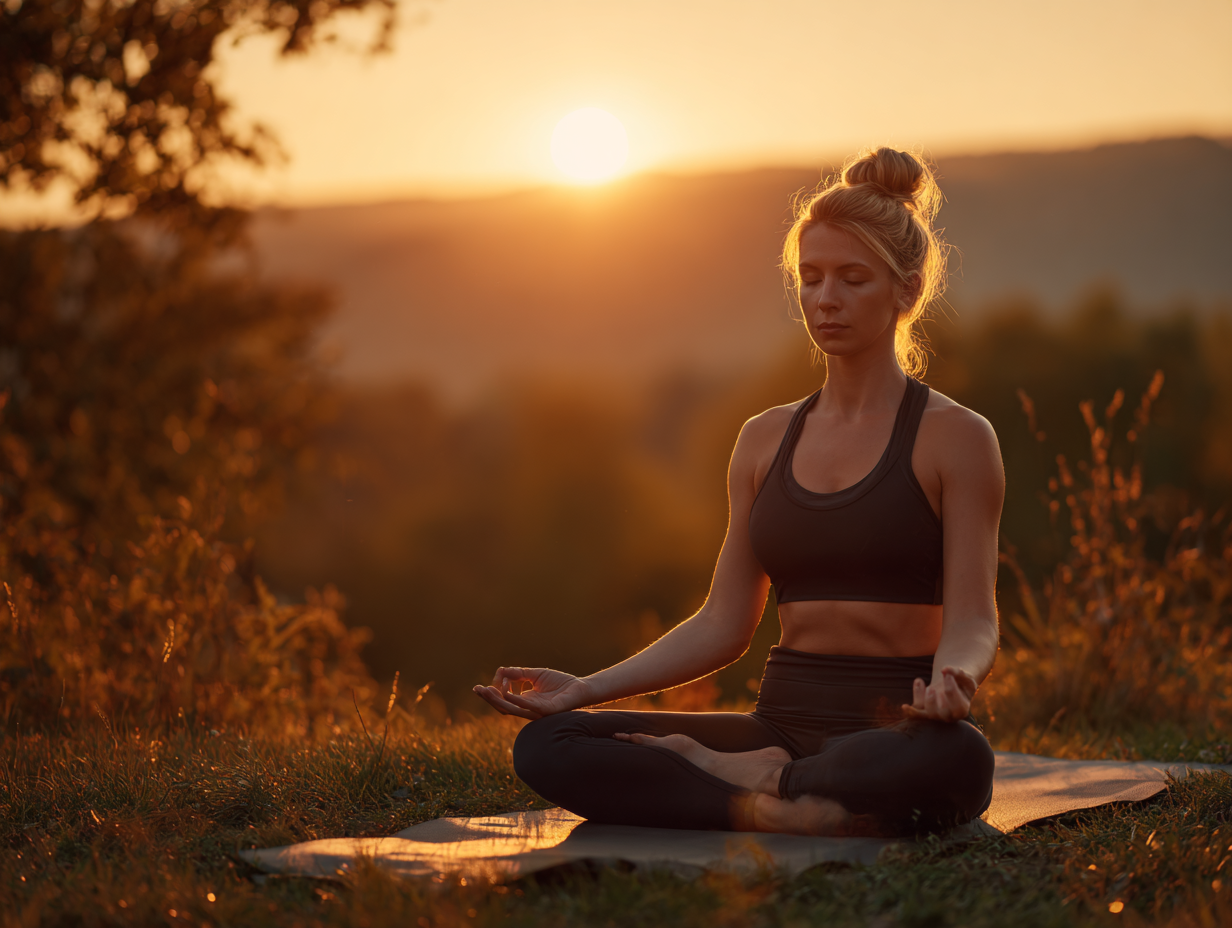 Група людей різного віку практикує йогу в затишній студії з природним освітленням